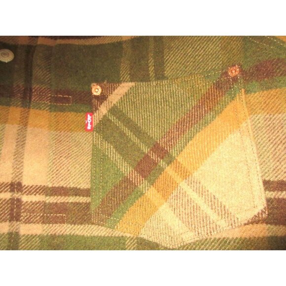 Levi's Strauss Men's Brown Plaid Sherpa Lined Classic Trucker Jacket NWT - Picture 8 of 9